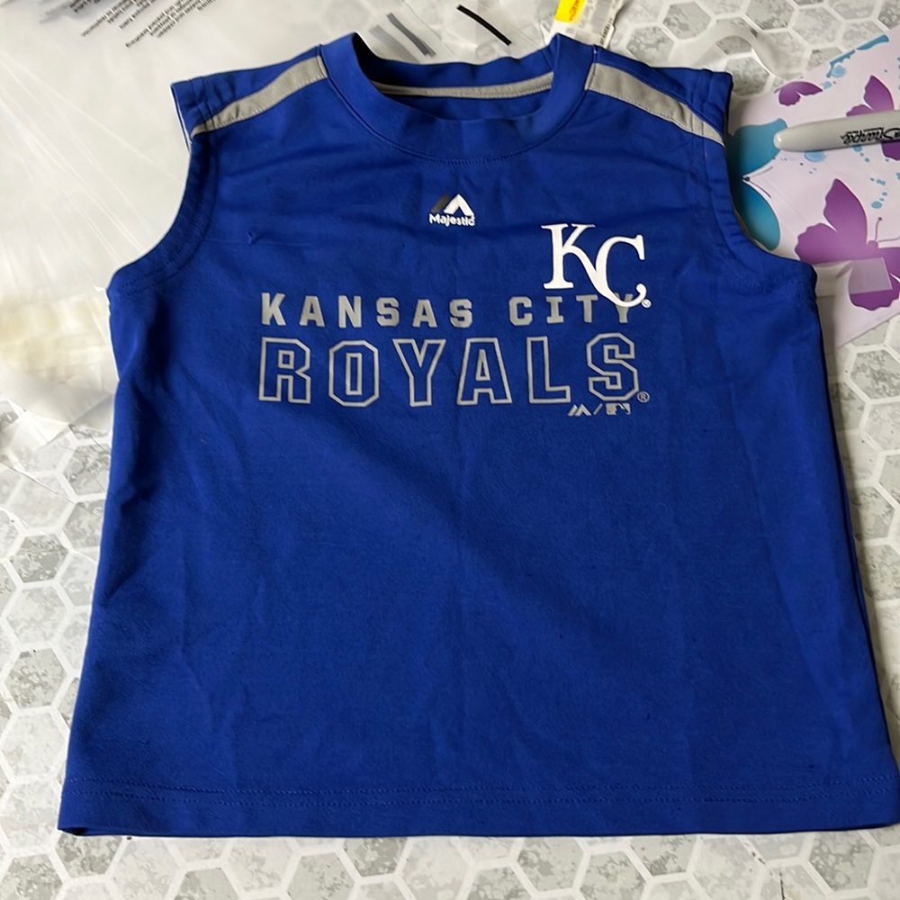 Majestic Medium KC Kansas City Royals Tank Top Baby T